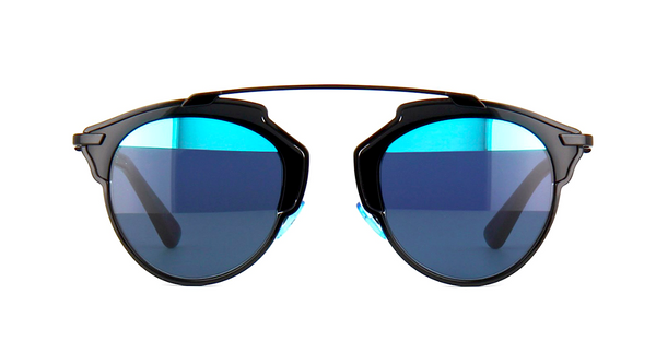 DIOR SO REAL BLACK WITH GRAY & BLUE MIRROR LENS -  - Sunglasses - Sunglass Trend - 2