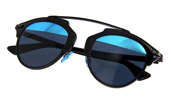 DIOR SO REAL BLACK WITH GRAY & BLUE MIRROR LENS -  - Sunglasses - Sunglass Trend - 10