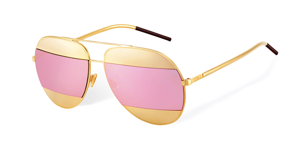 DIOR SPLIT 1 ROSE GOLD - GOLD AND PINK MIRRORED LENSES -  - Sunglasses - Sunglass Trend - 1