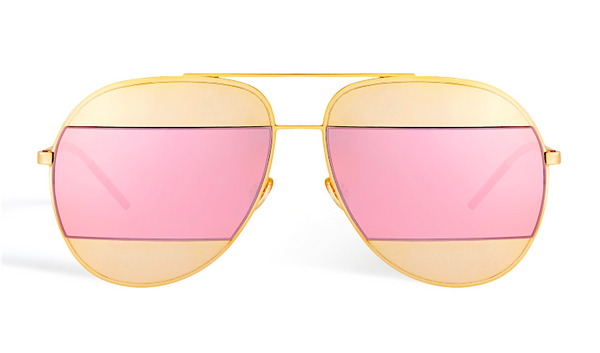 DIOR SPLIT 1 ROSE GOLD - GOLD AND PINK MIRRORED LENSES -  - Sunglasses - Sunglass Trend - 2