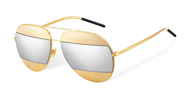 DIOR SPLIT 1 000DC GOLD and SILVER SPLIT LENS -  - Sunglasses - Sunglass Trend - 1