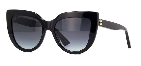 GUCCI Large Black Cat Eye Sunglasses | GG0164s 001