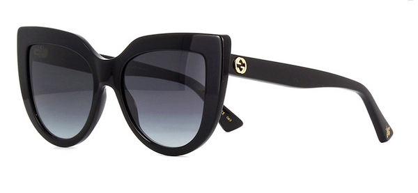 GUCCI Large Black Cat Eye Sunglasses | GG0164s 001