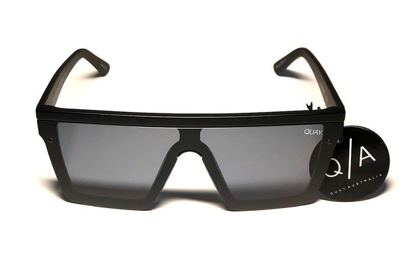 Quay Australia Large Oversized Black Hindsight Shield Sunglasses