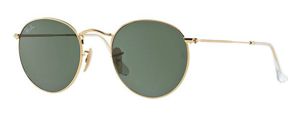 Ray-Ban Gold Metal Round Sunglasses RB 3447 001