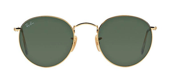 Ray-Ban Gold Metal Round Sunglasses RB 3447 001