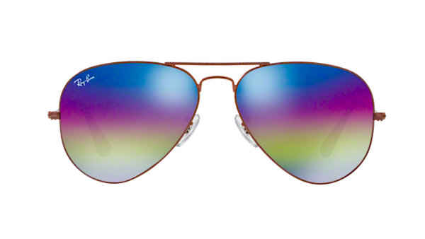 RAY BAN RB 3025 90192C PURPLE RAINBOW FLASH MIRROR LENS -  - Sunglasses - Sunglass Trend - 2