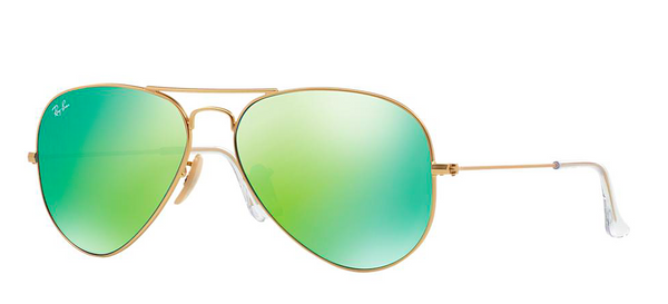 RAY BAN  RB 3025 GOLD WITH GREEN MIRROR LENS -  - Sunglasses - Sunglass Trend - 1