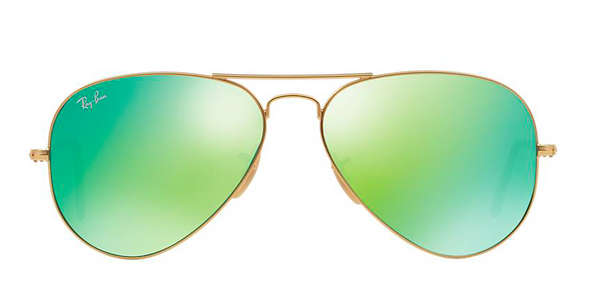 RAY BAN  RB 3025 GOLD WITH GREEN MIRROR LENS -  - Sunglasses - Sunglass Trend - 2