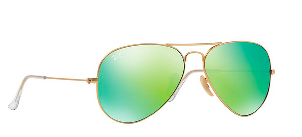 RAY BAN  RB 3025 GOLD WITH GREEN MIRROR LENS -  - Sunglasses - Sunglass Trend - 3