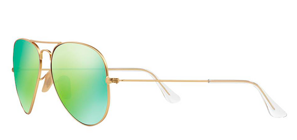 RAY BAN  RB 3025 GOLD WITH GREEN MIRROR LENS -  - Sunglasses - Sunglass Trend - 5