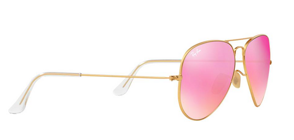 RAY BAN RB 3025 GOLD WITH PINK MIRROR LENS -  - Sunglasses - Sunglass Trend - 4