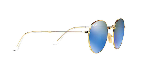 RAY BAN RB 3532 001/68 FOLDABLE GOLD WITH BLUE FLASH -  - Sunglasses - Sunglass Trend - 3