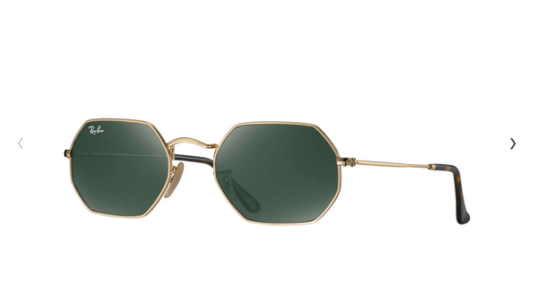 RAY-BAN RB 3556N 001 - Gold Metal Octagon Sunglasses