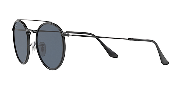RAY-BAN RB 3647 N 002/R5 Black Double Bar Round Sunglasses