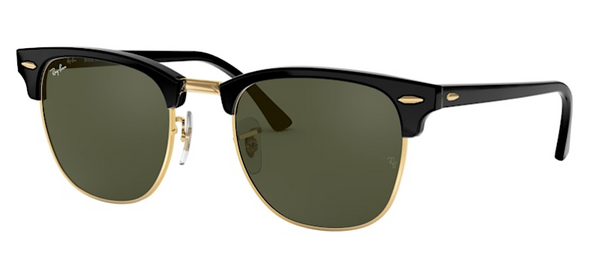 Ray-Ban Original Black and Gold Clubmaster RB 3016 W0365
