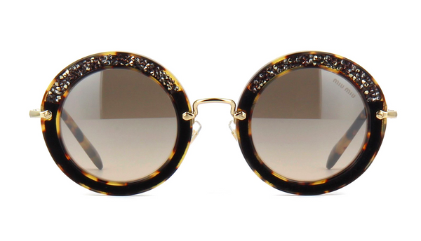 MIU MIU Limited Edition MU 08RS Light Havana with Hand Set Crystals -  - Sunglasses - Sunglass Trend - 2