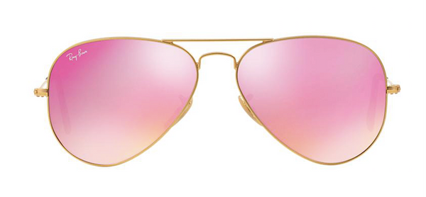 RAY-BAN Gold Aviator RB 3025 112/4T Pink Mirror Lens