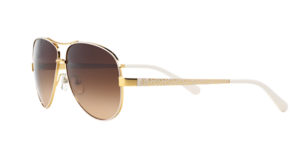 TORY BURCH AVIATOR WHITE AND GOLD TY 6035 301913